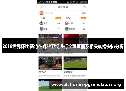 2018世界杯比赛将在哪些卫视进行全程直播及相关转播安排分析